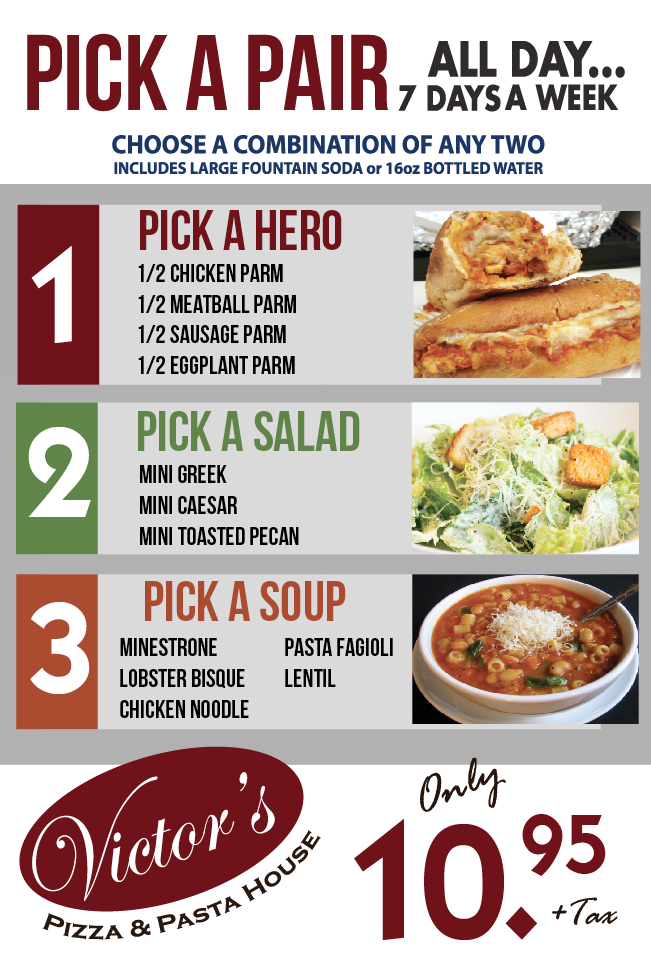 Lunch Specials Victor's Pizza & Pasta House